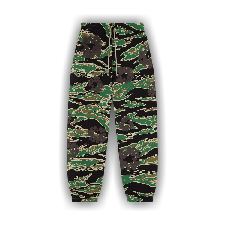 Cotton Wreath Sweatpants Green Camo