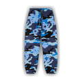 Cotton Wreath Sweatpants Blue Camo