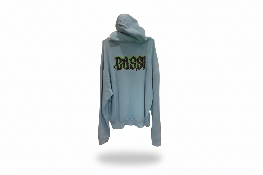 Bossi Rhinestone Hoodie Blue