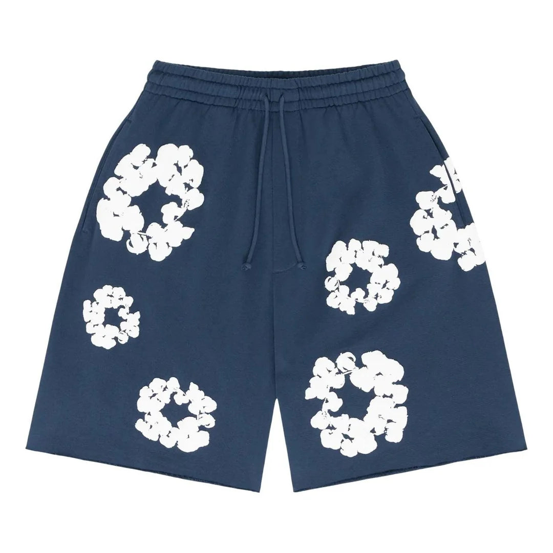 Denim Tears Cotton Wreath Sweatshorts Navy