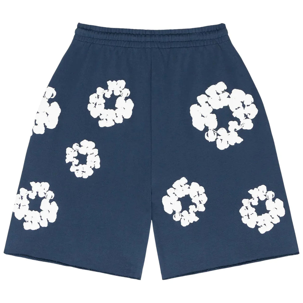 Denim Tears Cotton Wreath Sweatshorts Navy