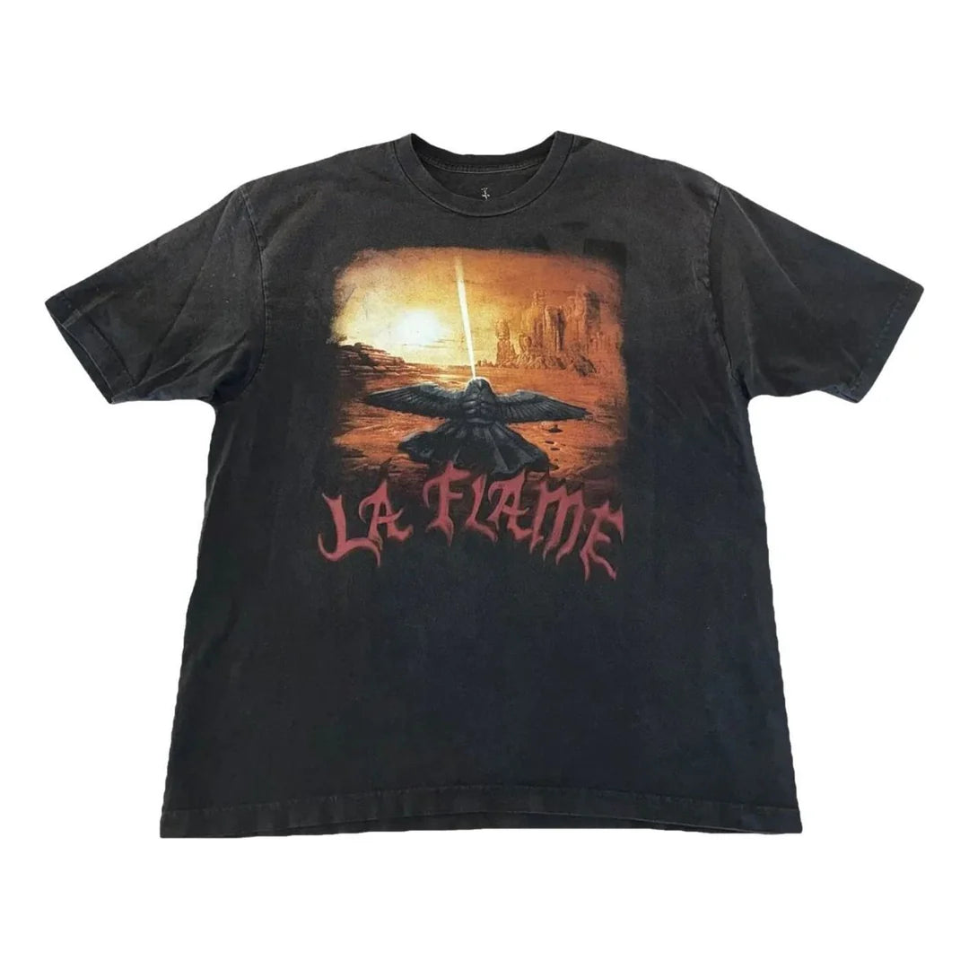 Travis Scott Coachella Exclusive La Flame Utopia Tee Black